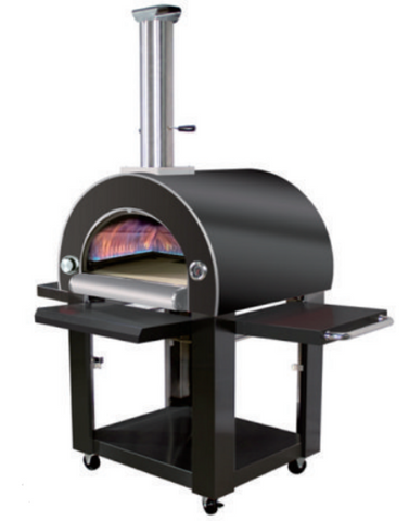 Grill King Gas Pizza Oven Outdoor In Black Stainless Steel Pizza Bread Oven BBQ Grill