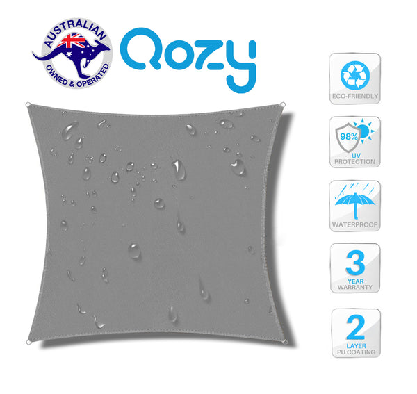 Qozy Waterproof canopy shade sail patio pool garden anti UV rectangle Square