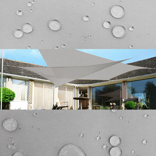 Qozy Waterproof canopy shade sail patio pool garden UV Square Rectangle Grey